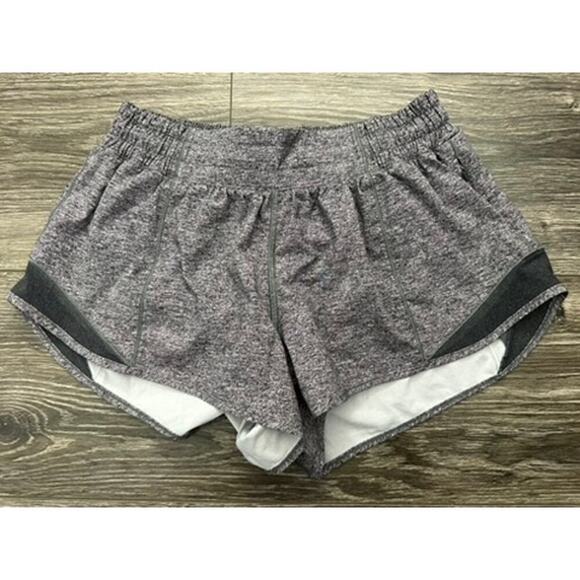 lululemon athletica Pants - Lululemon Hotty Hot Short II *Long 4" Heather Lux Multi Black / Heathered Black